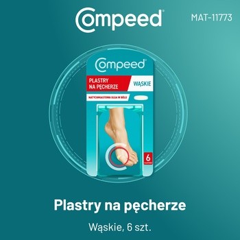 Compeed Plastry na pęcherze, wąskie, 6 szt.