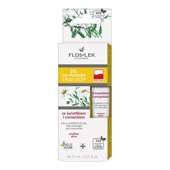 Flos-Lek Pharma, żel do powiek i pod oczy, ze świetlikiem i rumiankiem, 15 ml
