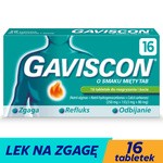 Gaviscon o smaku mięty TAB, tabletki do rozgryzania i żucia, 16 szt.