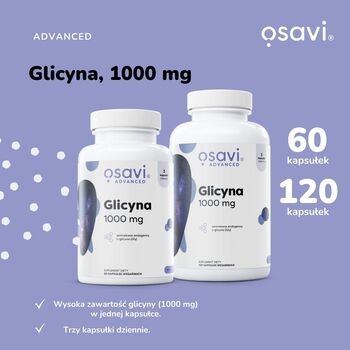 Osavi Glicyna 1000 mg, kapsułki twarde, 120 szt.