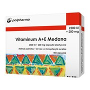 Vitaminum A+E Medana, 2500 j.m.A + 200 mg E, kapsułki, 40 szt.