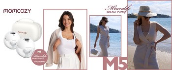 Momcozy M5, pojedynczy laktator, kolor szary, 1 szt.