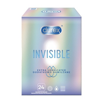 Zestaw 2x Durex Invisible 24 szt. prezerwatywy + żel