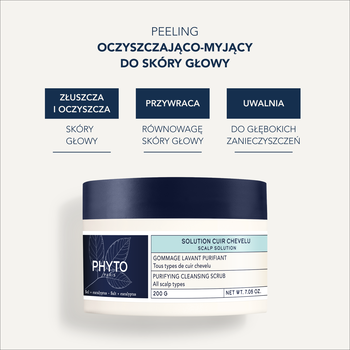 Phyto Solution Cuir Chevelu, oczyszczający peeling myjący, 200 g