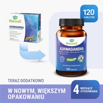 Naturell Ashwagandha, tabletki, 120 szt.