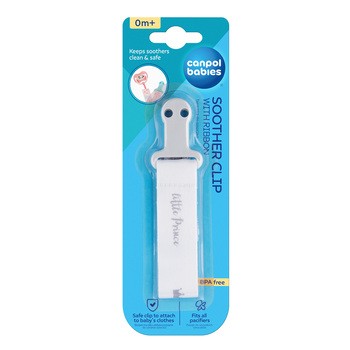Canpol Babies, tasiemka do smoczka uspokajającego Royal Baby, szara, 1 szt.