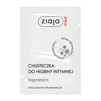 Ziaja Med, chusteczka do higieny intymnej, łagodząca, 1 saszetka