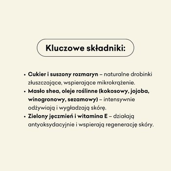 Mydlarnia 4 Szpaki, Peeling cukrowy, Rozmaryn i Mandarynka, 250 ml