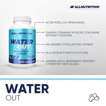 Zestaw 2 x Allnutrition Water Out, kapsułki, 120 szt.