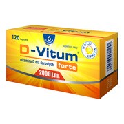 D-Vitum Forte 2000 j.m., kapsułki z witaminą D dla dorosłych, 120 szt.
