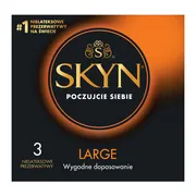 Skyn Large, nielateksowe prezerwatywy, 3 szt.