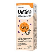 UmmU Mózg & wzrOK 6+, płyn, smak owoce leśne, 150 ml