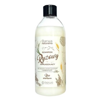 Barwa Naturalna, Szampon Ryżowy do włosów przesuszonych i osłabionych, płyn, 500 ml