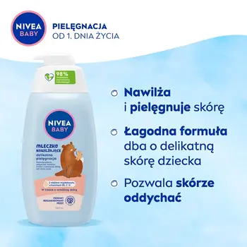 Nivea Baby, mleczko nawilżające delikatna pielęgnacja, 500 ml