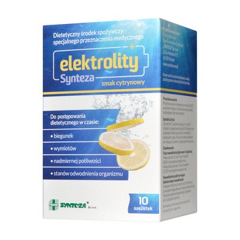 Synteza Elektrolity, smak cytrynowy, proszek, 10 saszetek