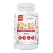 Wish Witamina K2 Vita MK-7 + D3, kapsułki, 120 szt.