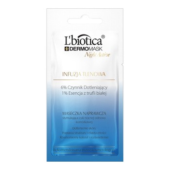 Dermomask Night Active, Infuzja Tlenowa, maseczka naprawcza, 12 ml, 1 saszetka