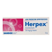 Herpex, 50 mg/g, krem, 2 g (tuba)