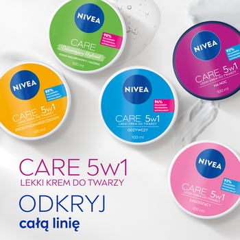 Nivea Care 5w1, lekki krem do twarzy na noc, 100 ml
