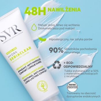 SVR Sebiaclear Hydra, regenerujący krem nawilżający, 40 ml