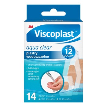 Viscoplast Aqua Clear, wodoszczelne plastry, 14 szt.