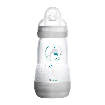 MAM Anti-Colic, butelka antykolkowa, szara, 2 m+, 260 ml