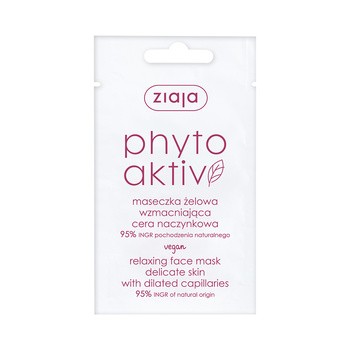 Ziaja Phytoaktiv, maseczka żelowa, wzmacniająca, cera naczynkowa, 7 ml