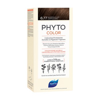 Phyto Color, farba do włosów, 6.77 jasny brąz, capuccino, 1opakowanie