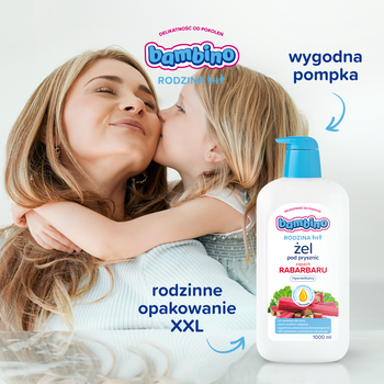 Bambino Rodzina, żel pod prysznic o zapachu rabarbaru, 1000 ml
