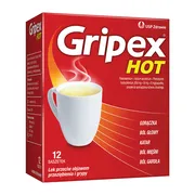 Gripex Hot, proszek do sporządzania roztworu doustnego, 12 saszetek