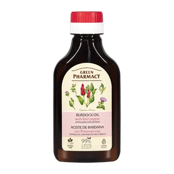 Green Pharmacy, olejek łopianowy z czerwoną papryka, pobudzający wzrost włosów, 100 ml