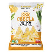 Popcrop, Piramidki ser cebula, chipsy proteinowe, 60 g