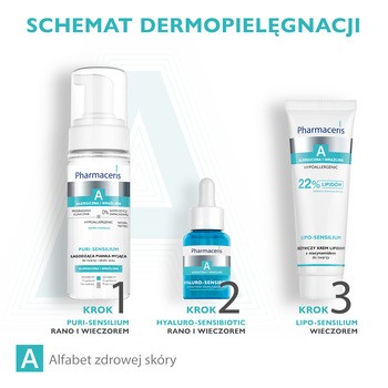 Pharmaceris A Puri-Sensilium, łagodząca pianka myjąca do twarzy i okolic oczu, 150 ml