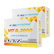 Zestaw 2 x Allnutrition Vit D3 2000, kapsułki, 60 szt.