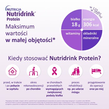 Nutridrink Protein, smak neutralny, płyn, 4 x 125 ml