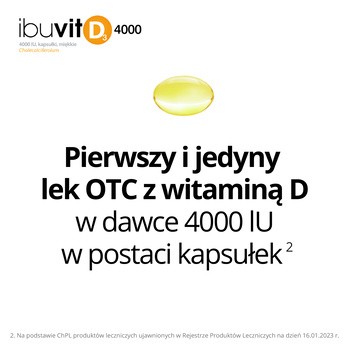 Ibuvit D3 4000 IU, 4000 IU, kapsułki miękkie, 30 szt.