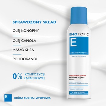 Emotopic, przeciwświądowy preparat kojący MED+, 150 ml
