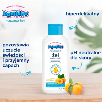 Bambino Rodzina, żel pod prysznic o zapachu mirabelki, 400 ml