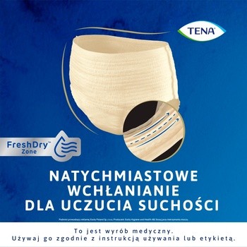 Tena Lady Pants Plus, majtki chłonne, Creme, rozmiar L, 8 szt.