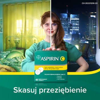 Aspirin C, 400 mg + 240 mg, tabletki musujące, 40 szt.