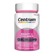 Centrum Beauty & Collagen, zestaw witamin i minerałów z olejem z wiesiołka dla skóry, włosów i paznokci, kapsułki, 30 szt.