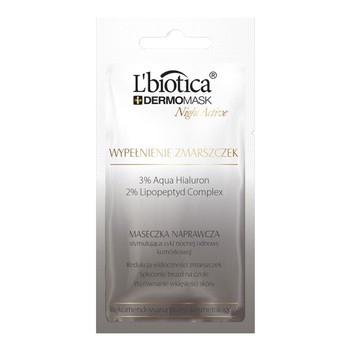Dermomask Night Active, Wypełnienie Zmarszczek, maseczka naprawcza, 12 ml, 1 saszetka