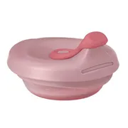 B.BOX, fill + feed, silikonowa miseczka z pokrywką do karmienia dla niemowląt i dzieci, kolor różowy, 110 ml