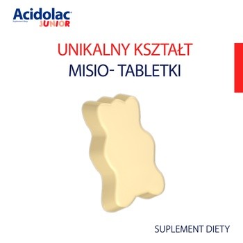 Acidolac Junior, misio-tabletki, smaku truskawkowy, 20szt.