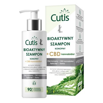 Cutis Ł, szampon bioaktywny konopny + CBD kannabidiol, 200 ml
