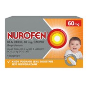Nurofen dla dzieci, 60 mg, czopki, 10 szt.