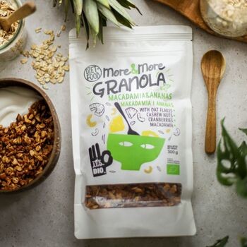 Diet-Food, Bio Granola More&More, Makadamia i Ananas, 300 g