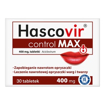 Hascovir control MAX, 400 mg, tabletki, 30 szt.