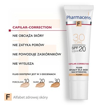 Pharmaceris F, fluid kryjący dla skóry naczynkowej, Opal 30, 30 ml