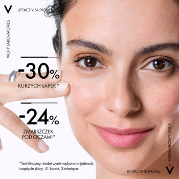 Vichy Liftactiv, przeciwzmarszczkowa pielęgnacja ujędrniająca pod oczy z kwasem hialuronowym, 15 ml